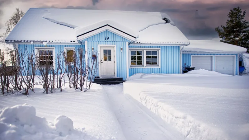 Cold winter home