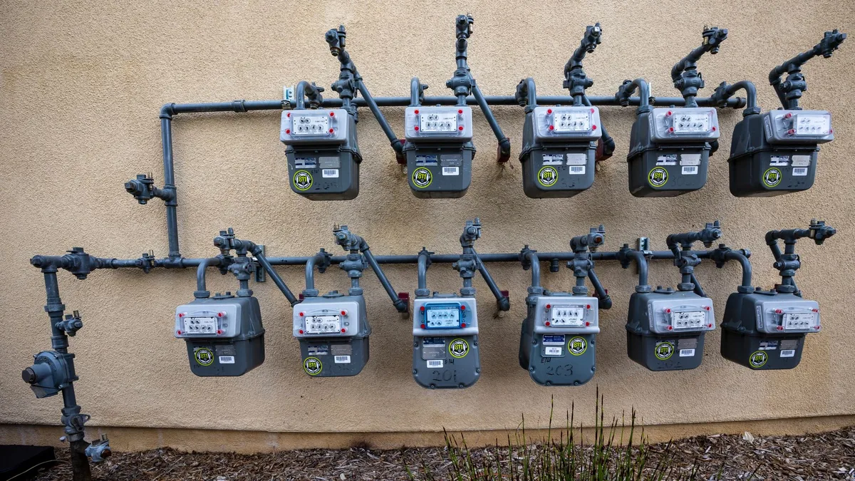 Gas line and appliance connection detail